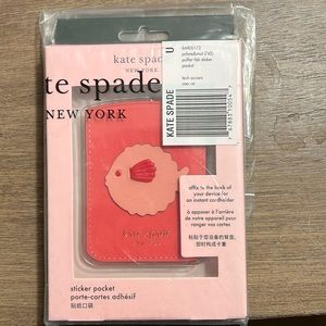NWT Kate Spade Pink Puffer Fish Phone Pocket Sticker